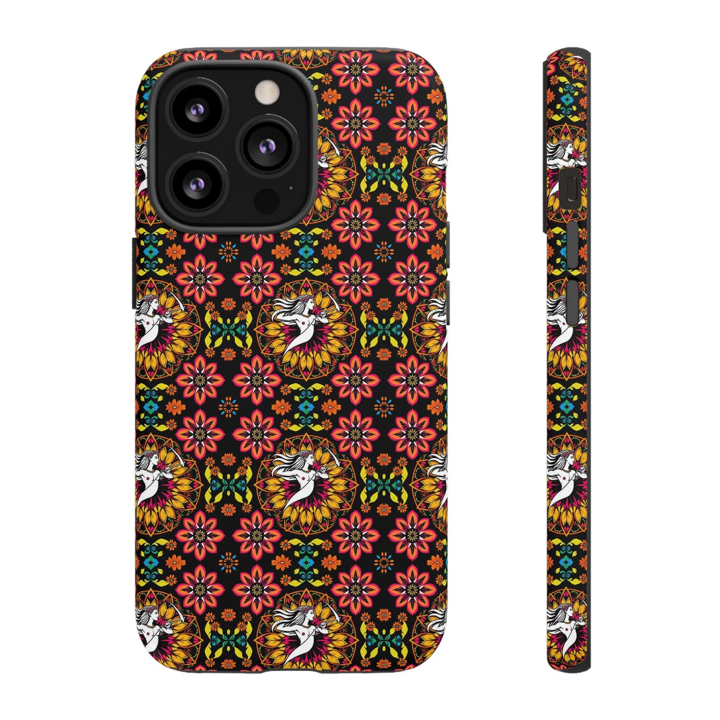 Tough Cases, Sagittarius, Zodiac v2, Flower Pattern