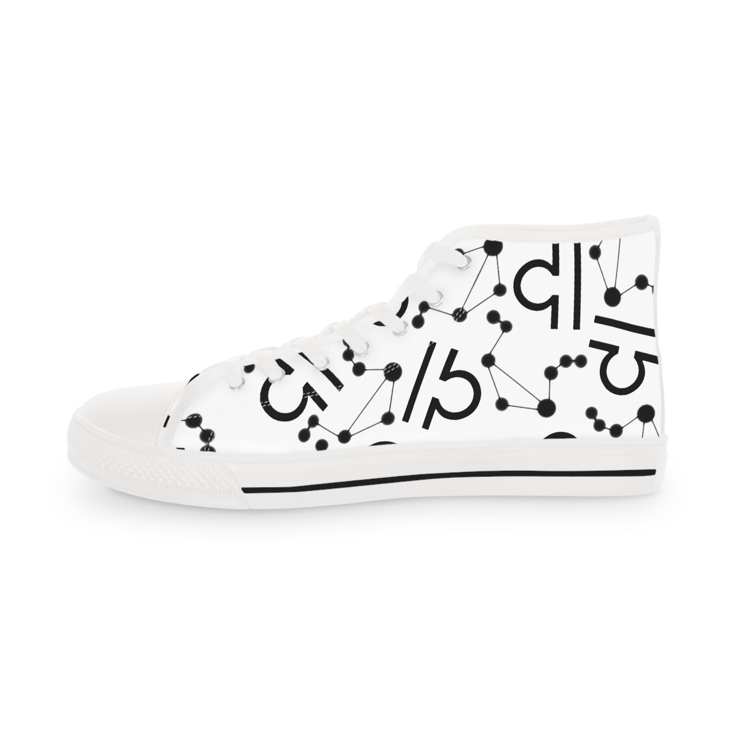 Men's High Top Sneakers, Breathable polyester canvas, Libra Zodiac Design