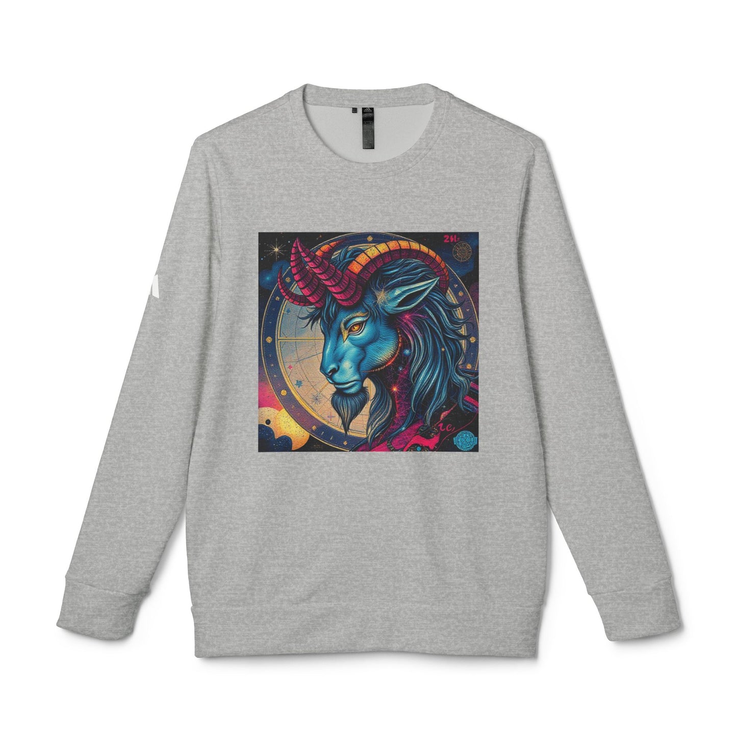 Adidas, Unisex Fleece Crewneck Sweatshirt, Capricorn, Pop Art v1, Zodiac