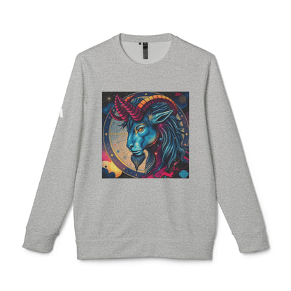 Adidas, Unisex Fleece Crewneck Sweatshirt, Capricorn, Pop Art v1, Zodiac