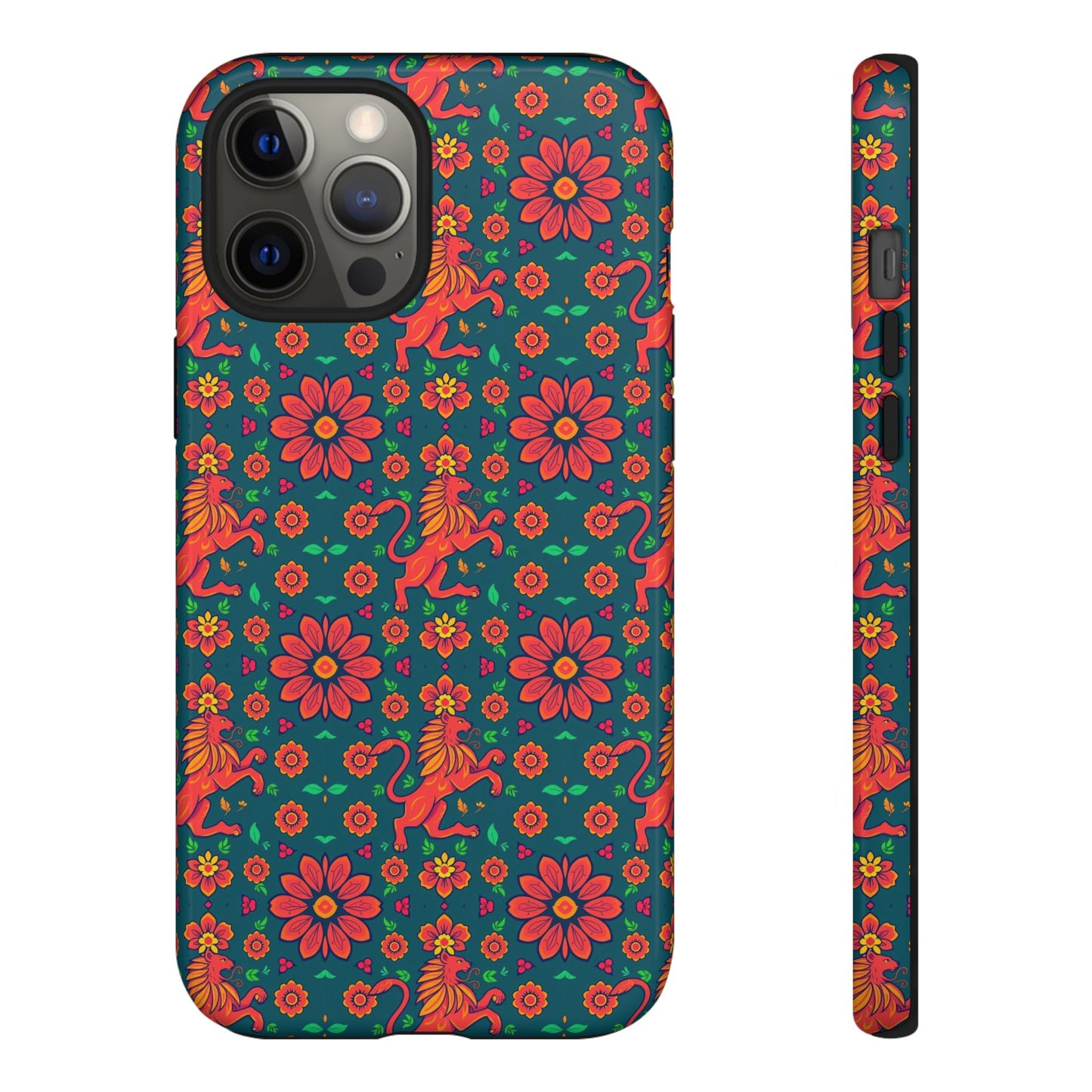 Tough Cases, Leo, Zodiac v2, Flower Pattern