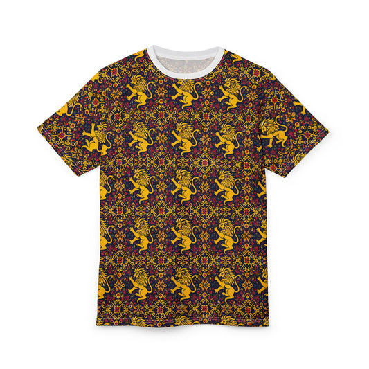 Unisex Cut & Sew T-Shirt, AOP, Leo, Zodiac, Pattern