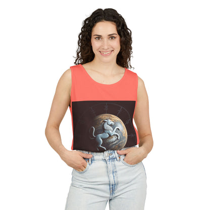 Unisex Garment-Dyed, Tank Top, Aquarius Design, Planet Animal, 100% Ringspun US cotton