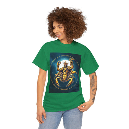 Unisex Heavy Cotton T-Shirt, Moon v1, Scorpio Zodiac Design