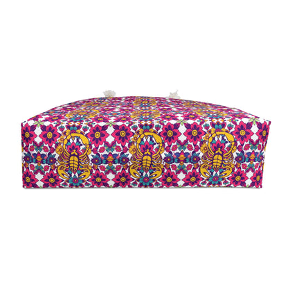 Weekender Bag, Scorpio, Zodiac v2, Flower Pattern