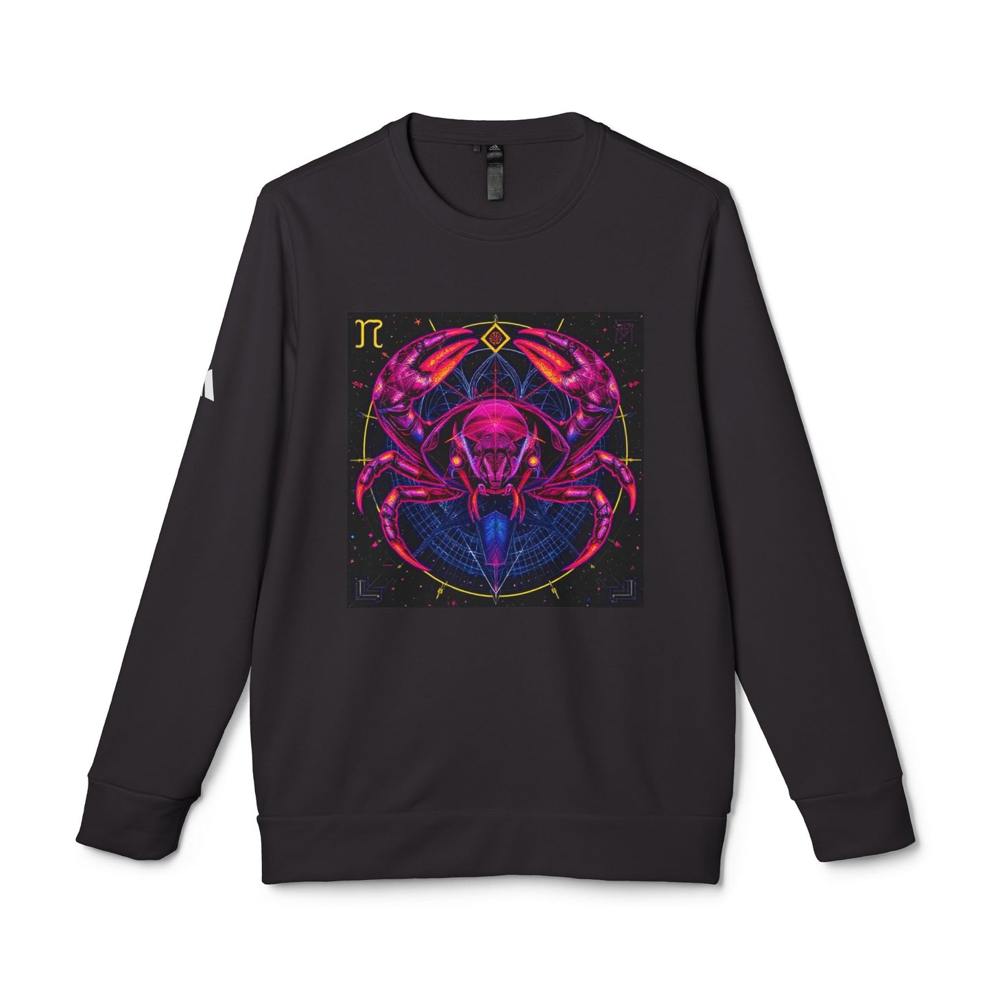Adidas, Unisex Fleece Crewneck Sweatshirt, Cancer, Pop Art, Zodiac