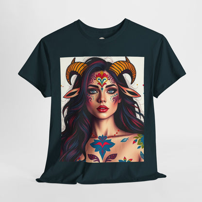 Unisex Heavy Cotton T-Shirt, Taurus, Zodiac v1, Sexy Art