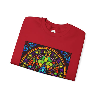 Unisex Heavy Blend™ Crewneck Sweatshirt, Glass 1, Scorpio Zodiac Design