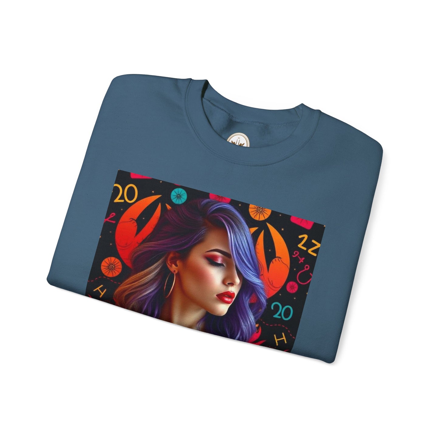 Unisex Heavy Blend™ Crewneck Sweatshirt, Cancer, Zodiac v3, Sexy Pattern