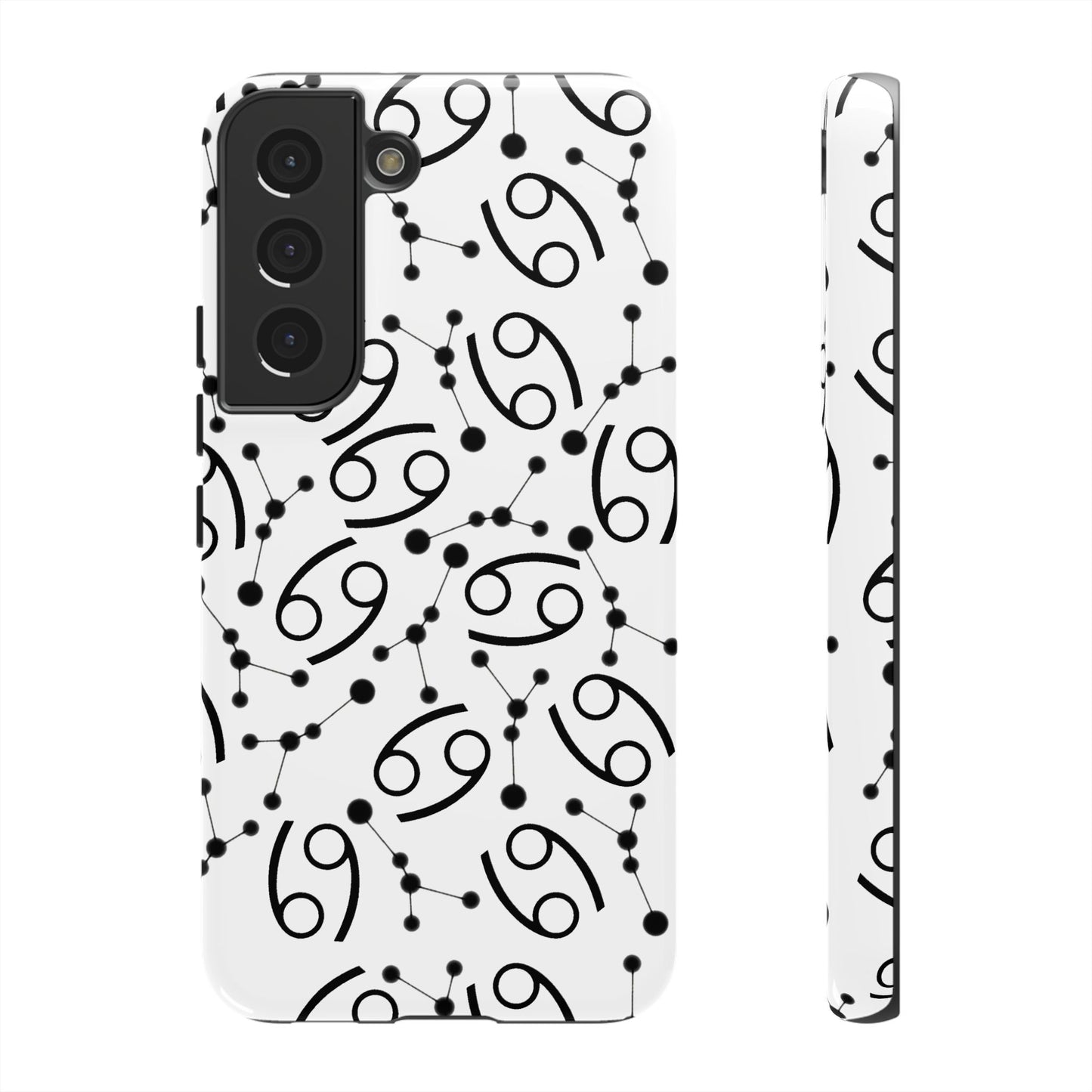 Tough Cases with the Cancer Zodiac sign for iPhone, Samsung Galaxy, and Google Pixel devices