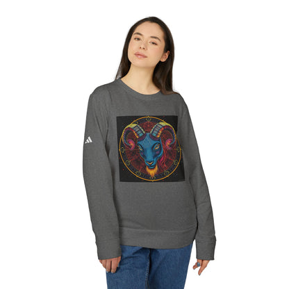 Adidas, Unisex Fleece Crewneck Sweatshirt, Aries, Pop Art v1, Zodiac