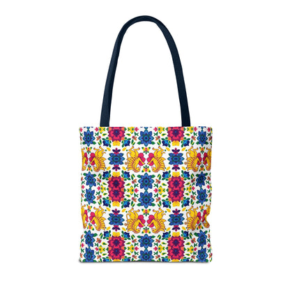 Tote Bag (AOP), Gemini, Zodiac, Flower Pattern
