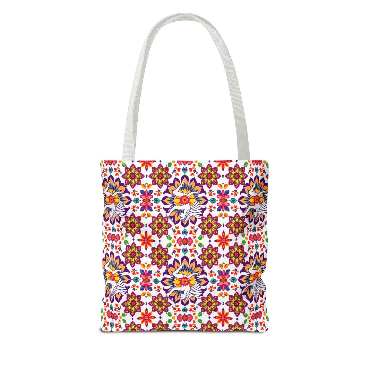 Tote Bag, (AOP), Sagittarius, Zodiac v2, Flower Pattern