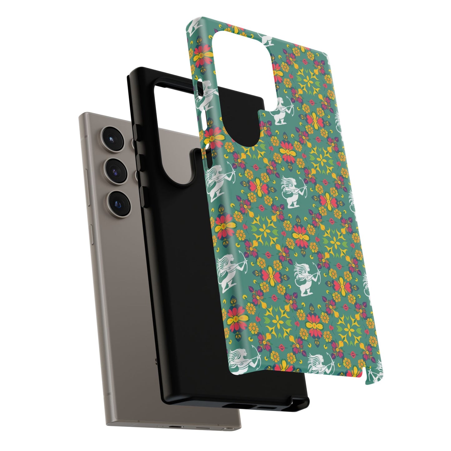 Tough Cases, Sagittarius, Zodiac, Flower Pattern