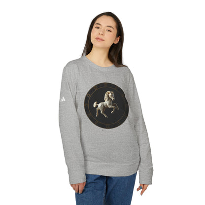 Adidas, Unisex Fleece Crewneck Sweatshirt, Capricorn, Space Animal, Zodiac