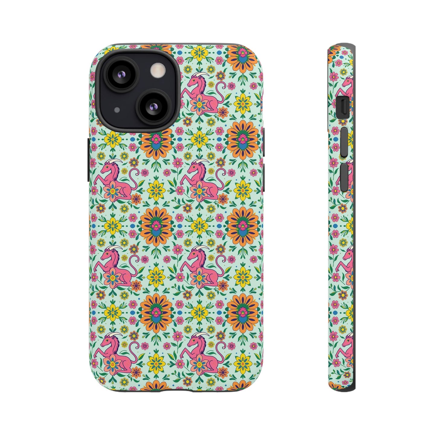 Tough Cases, Aquarius, Zodiac, Flower Pattern