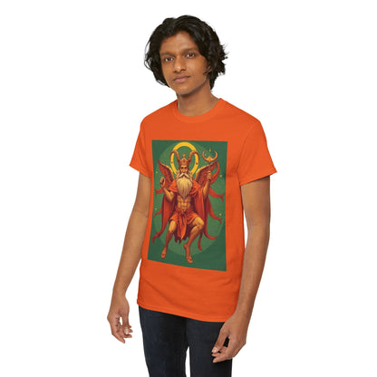 Unisex Heavy Cotton T-Shirt, Aries God, Zodiac Design