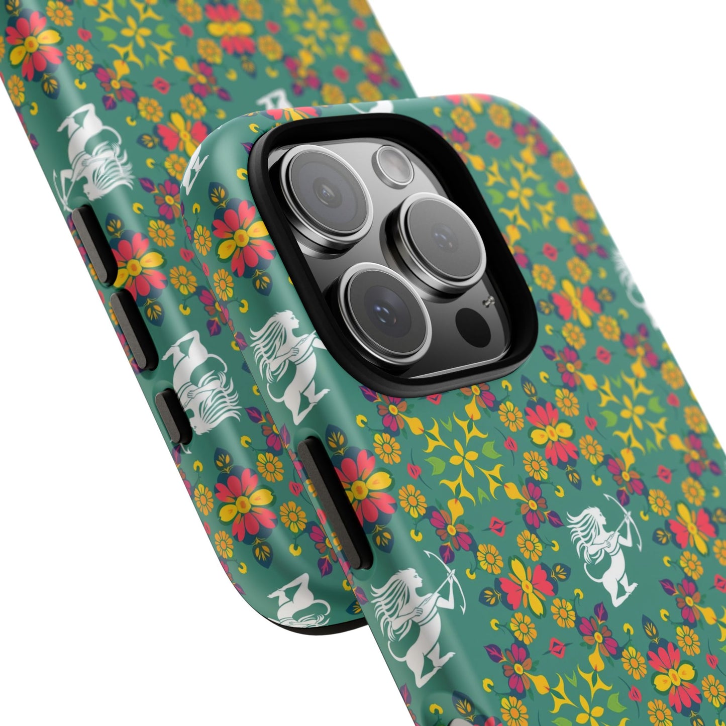 Tough Cases, Sagittarius, Zodiac, Flower Pattern