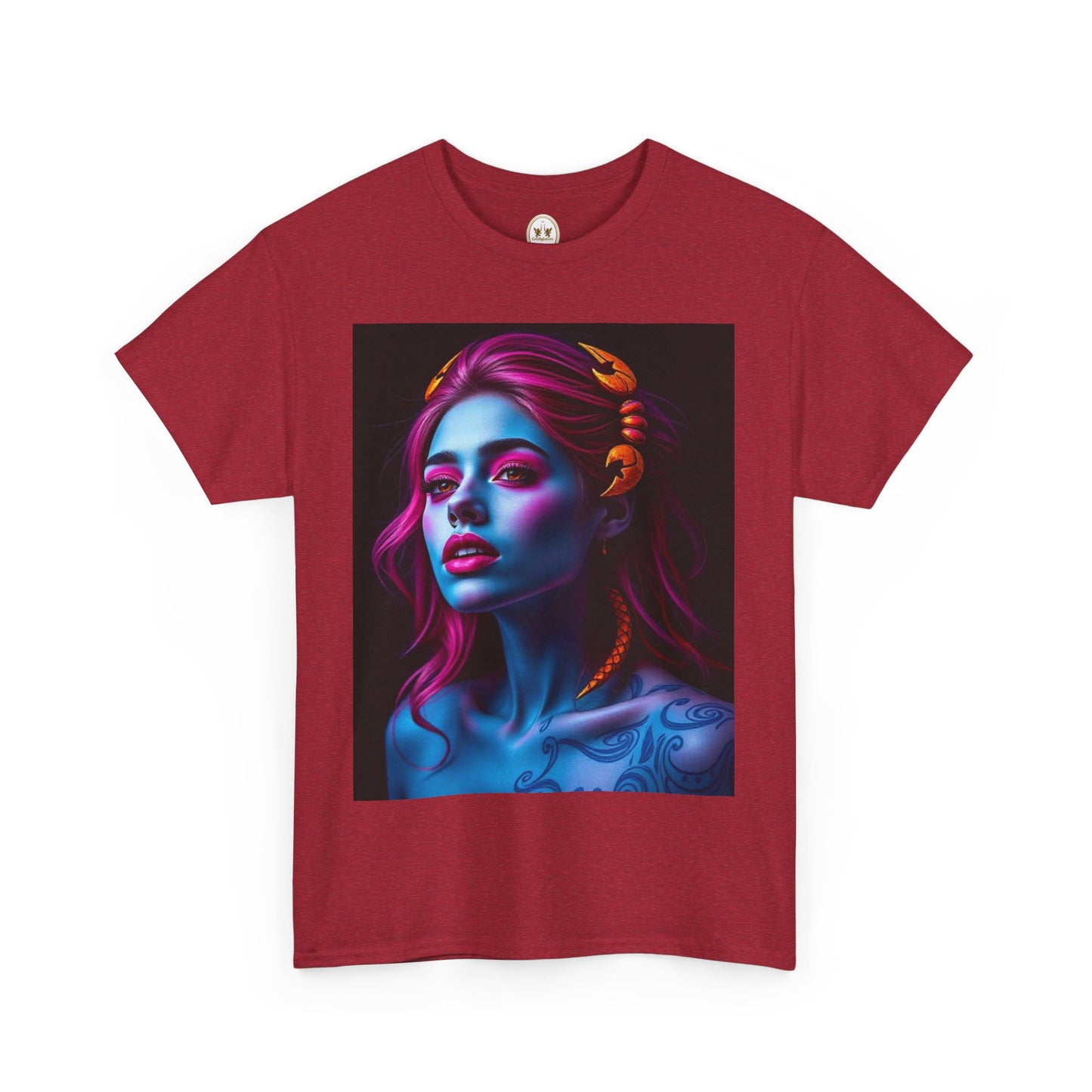 Unisex Heavy Cotton T-Shirt, Scorpio, Zodiac, Sexy Art