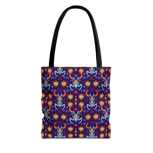Tote Bag (AOP), Taurus, Zodiac, Jewel Pattern
