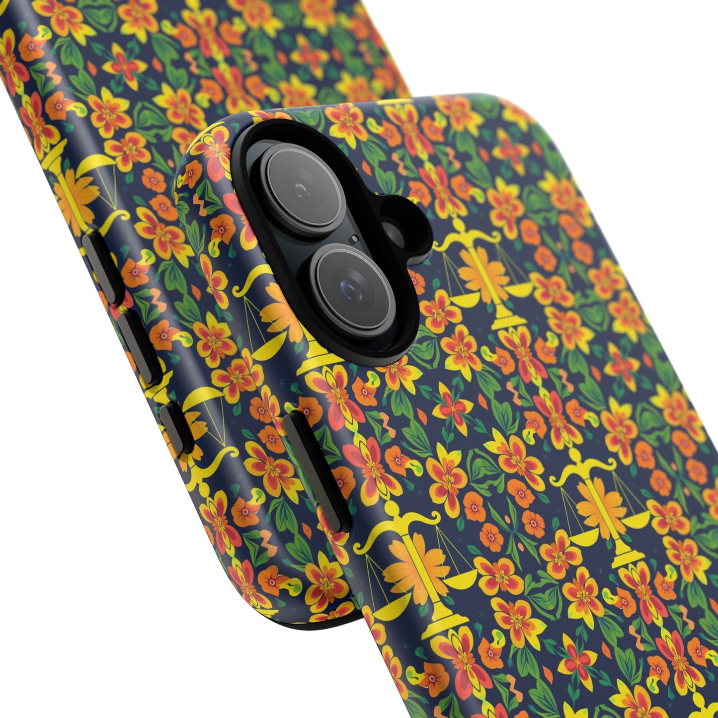 Tough Cases, Libra, Zodiac v3, Flower Pattern
