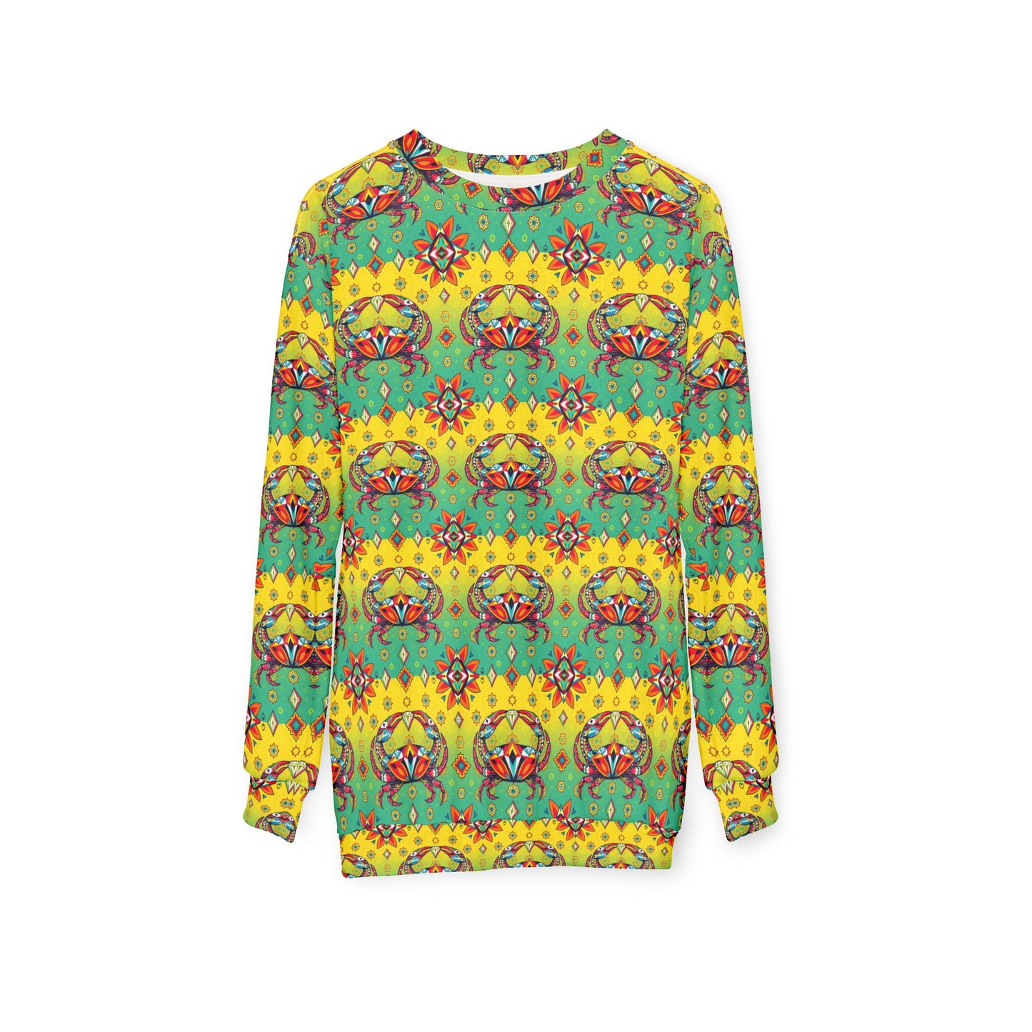 Unisex Sweatshirt (AOP), Cancer, Zodiac v1, Jewel Pattern
