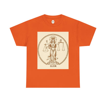 Unisex Heavy Cotton T-Shirt, Libra Goddess v1, Zodiac Design