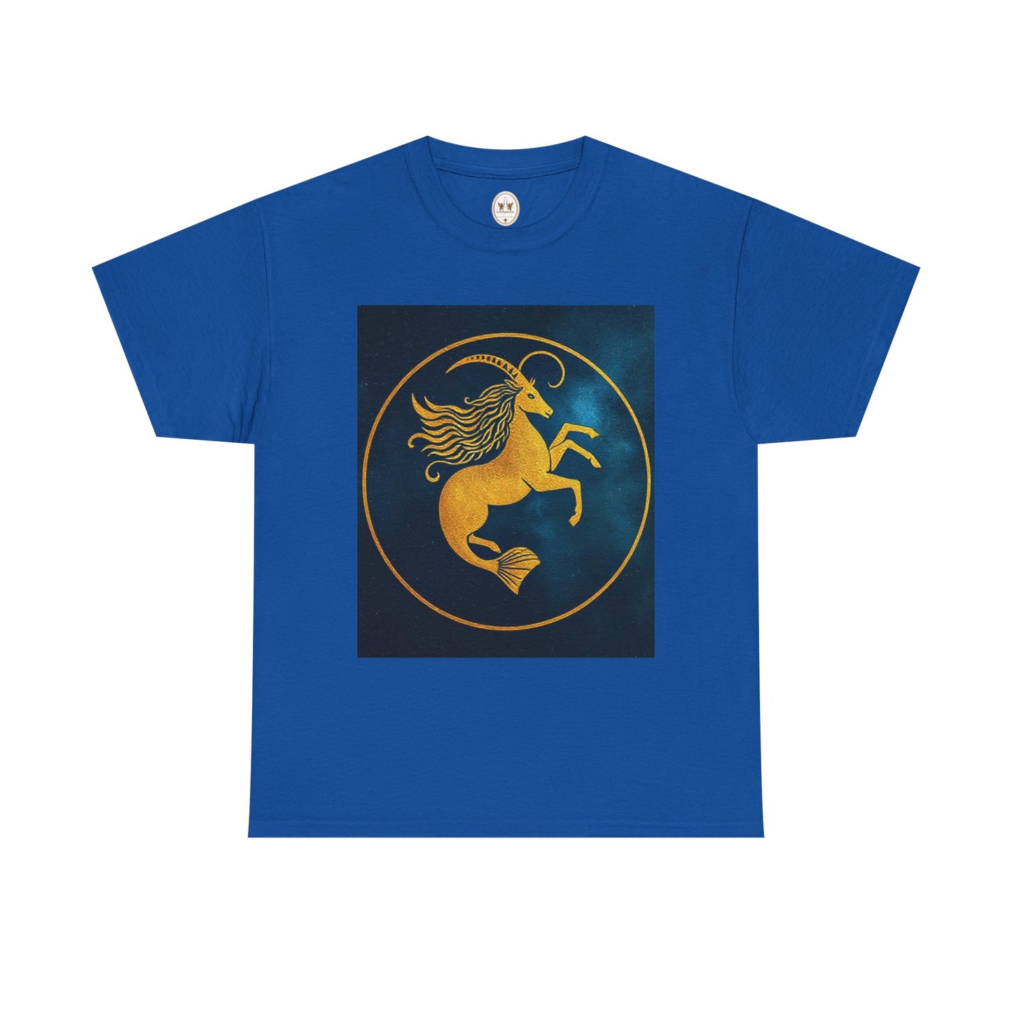 Unisex Heavy Cotton T-Shirt, Capricorn Animal v4, Symbol, Zodiac Design