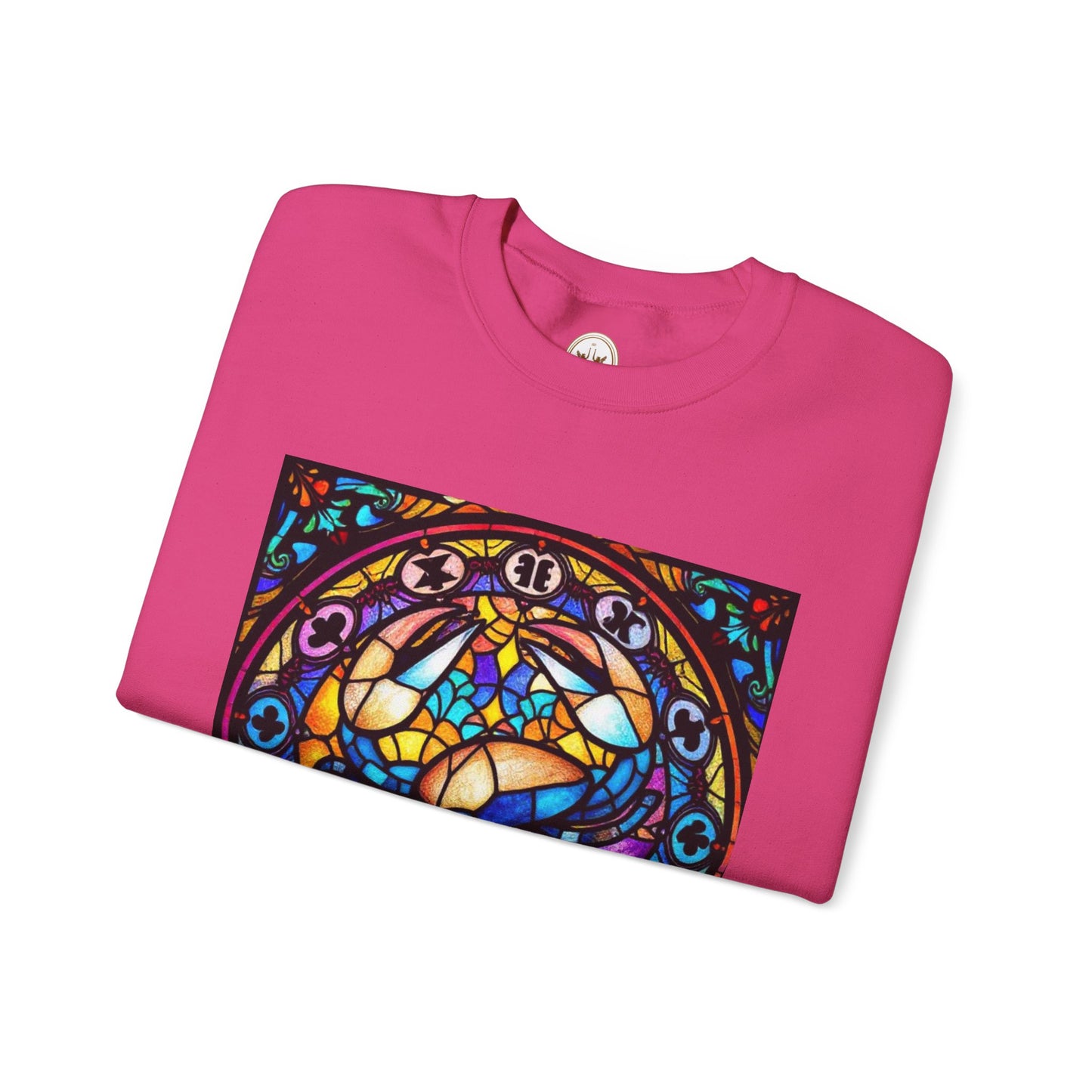 Unisex Heavy Blend™ Crewneck Sweatshirt, Glass, Cancer Zodiac Design