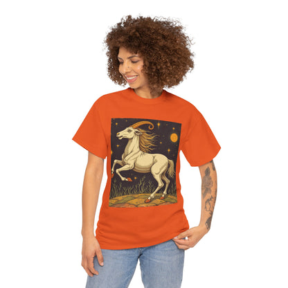 Unisex Heavy Cotton T-Shirt, Aries Animal, Zodiac Design