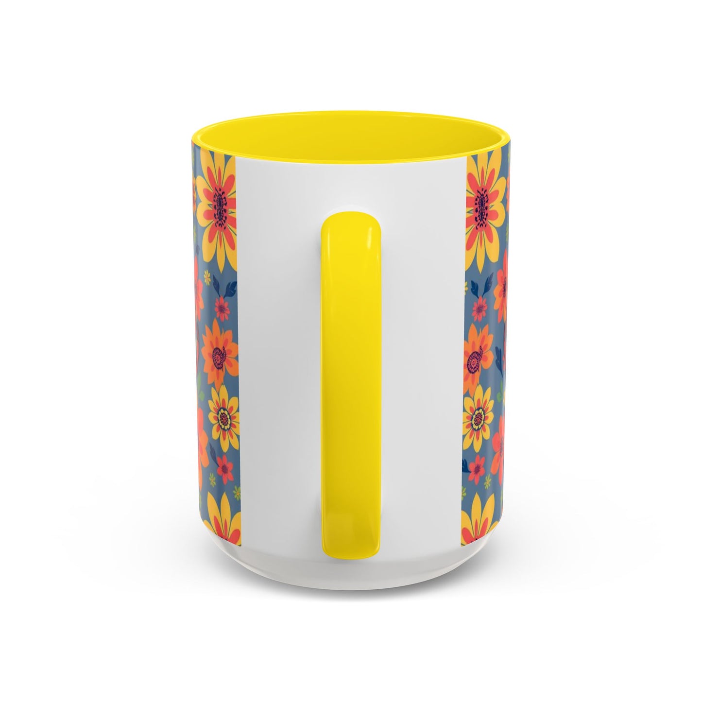 Accent Coffee Mug, Cancer, Zodiac v1, Flower Pattern, (11, 15oz)