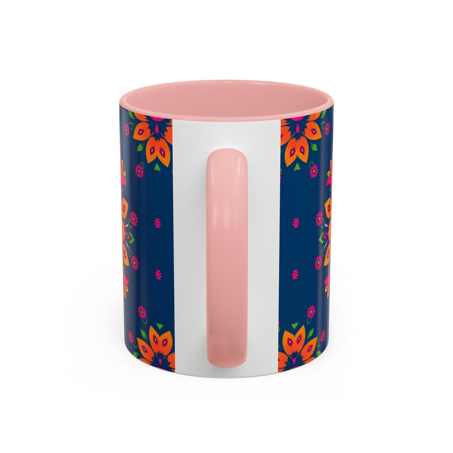 Accent Coffee Mug, Gemini, Zodiac v2, Flower Pattern, (11, 15oz)