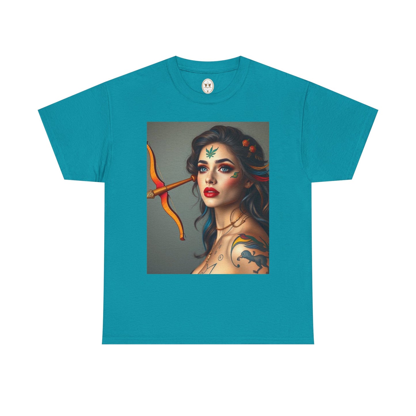 Unisex Heavy Cotton T-Shirt, Sagittarius, Zodiac v2, Sexy Art