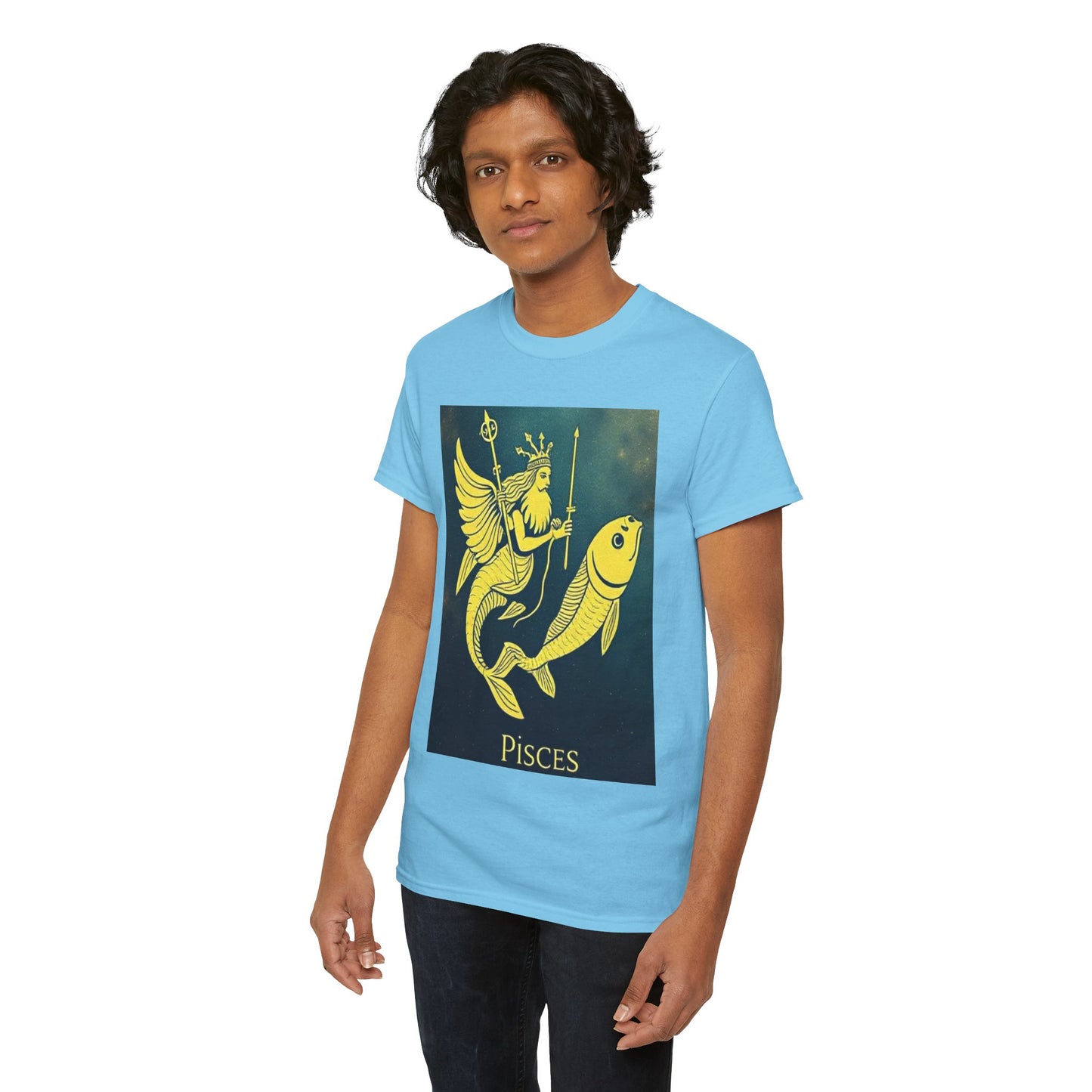 Unisex Heavy Cotton T-Shirt, Pisces Queen, Zodiac Design