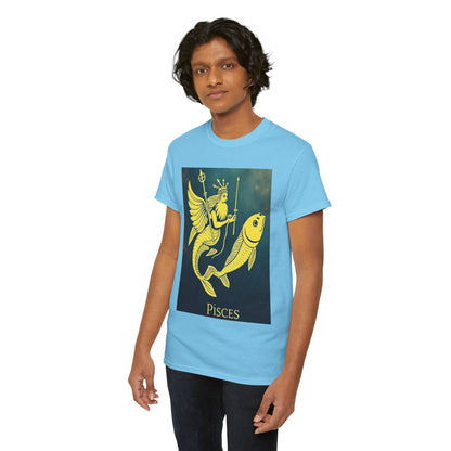 Unisex Heavy Cotton T-Shirt, Pisces Queen, Zodiac Design