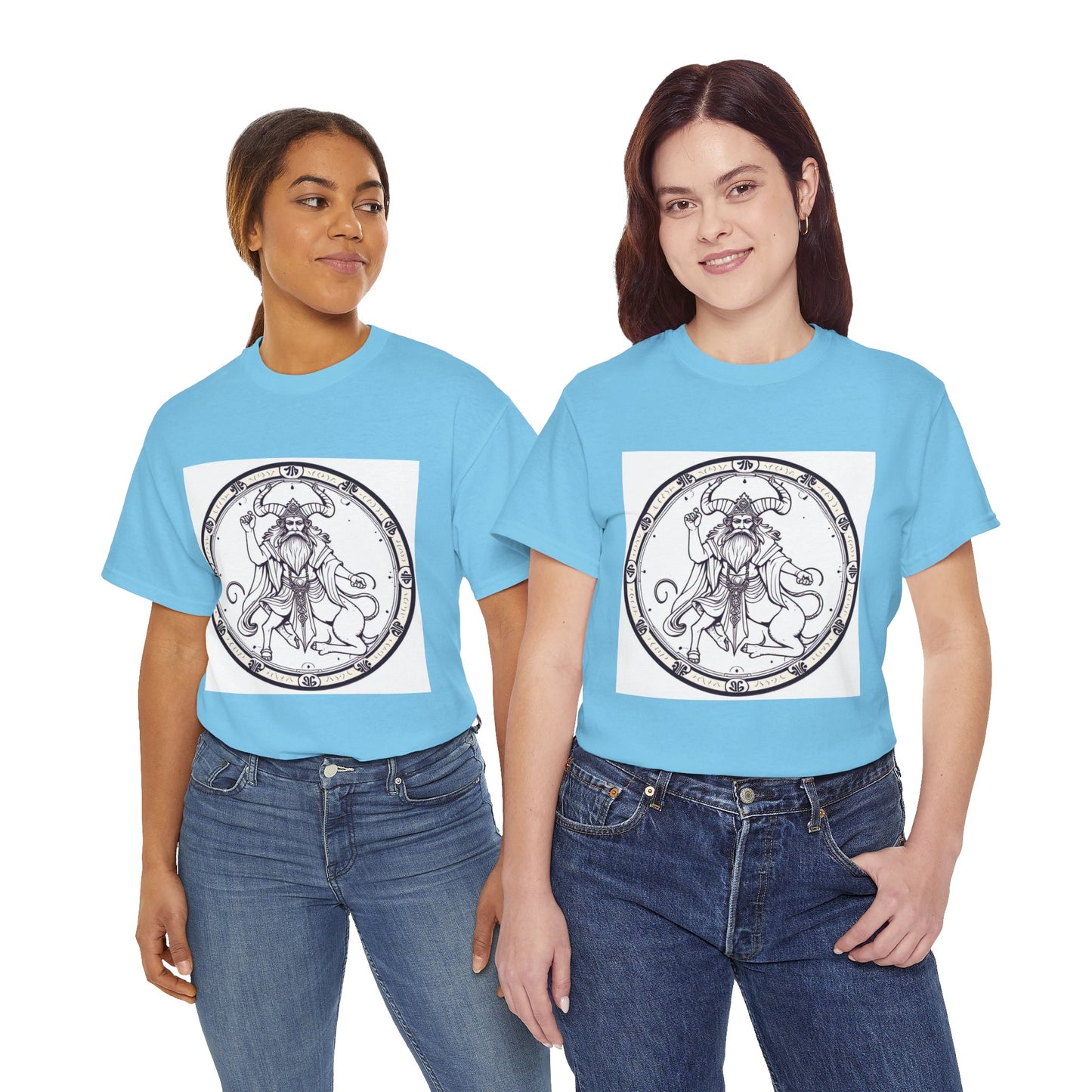 Unisex Heavy Cotton T-Shirt, Bull Centaur, Taurus Zodiac Design