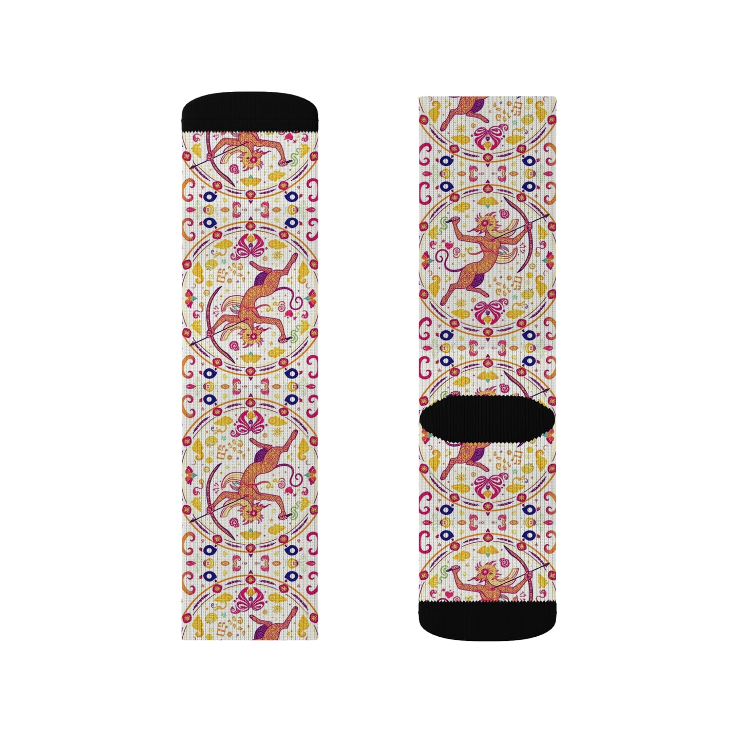 Sublimation Socks, Sagittarius, Zodiac v2, Pattern