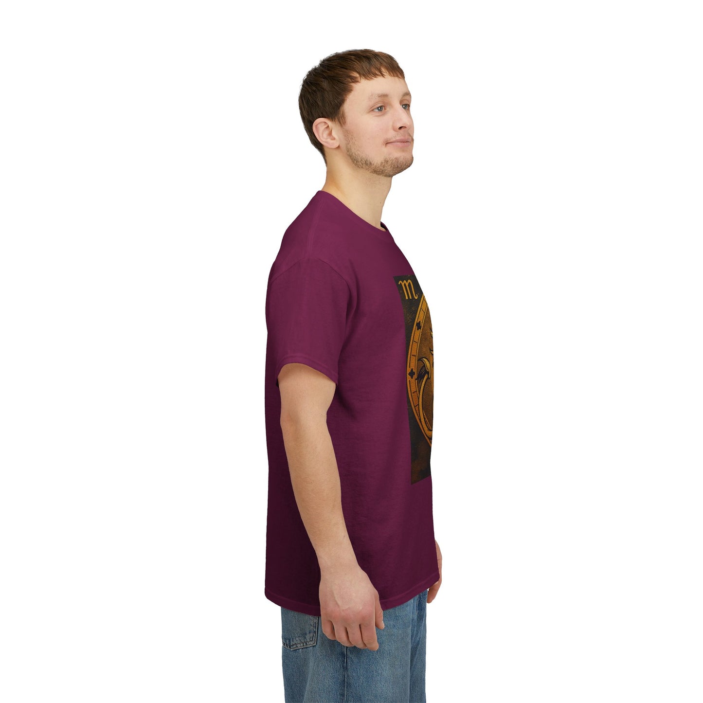 Unisex Heavy Cotton T-Shirt, Gold Lion v1, Leo Zodiac Design