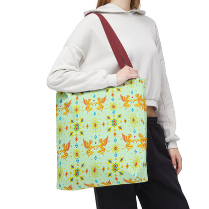 Tote Bag (AOP), Gemini, Zodiac v1, Jewel Pattern