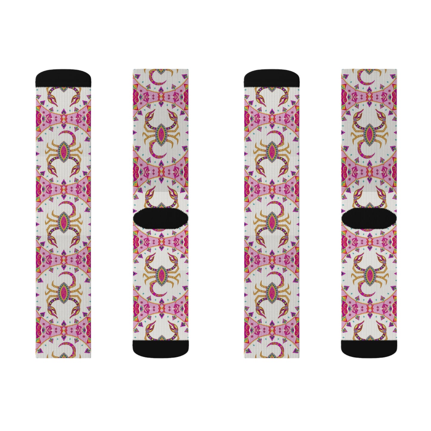 Sublimation Socks, Scorpio, Zodiac v1, Jewel Pattern