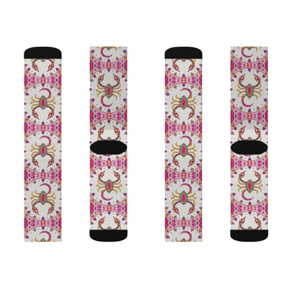 Sublimation Socks, Scorpio, Zodiac v1, Jewel Pattern