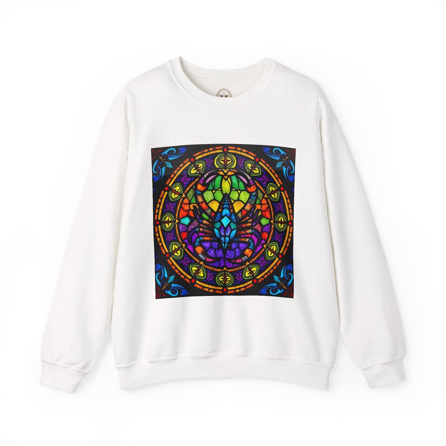 Unisex Heavy Blend™ Crewneck Sweatshirt, Glass 1, Scorpio Zodiac Design