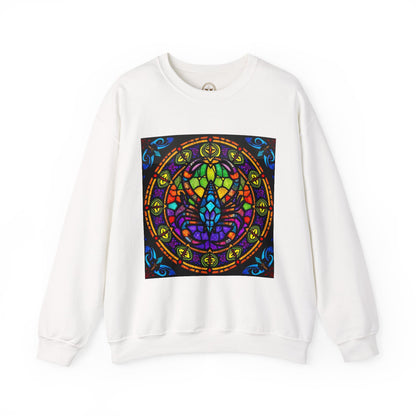 Unisex Heavy Blend™ Crewneck Sweatshirt, Glass 1, Scorpio Zodiac Design