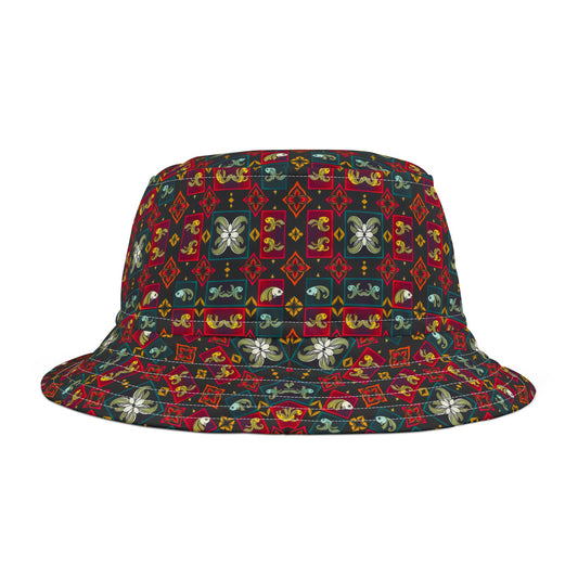 Bucket Hat, (AOP), Pisces, Zodiac, Shape Pattern