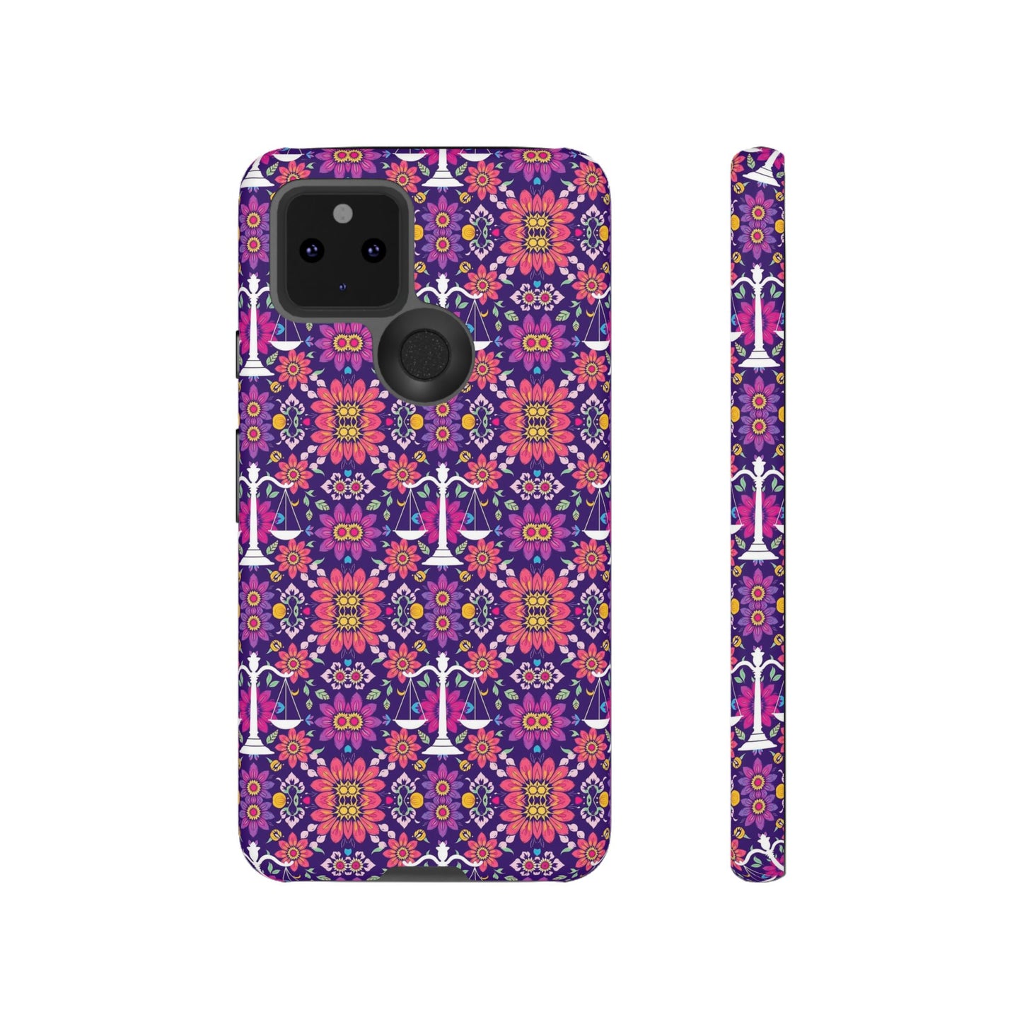 Tough Cases, Libra, Zodiac v4, Flower Pattern