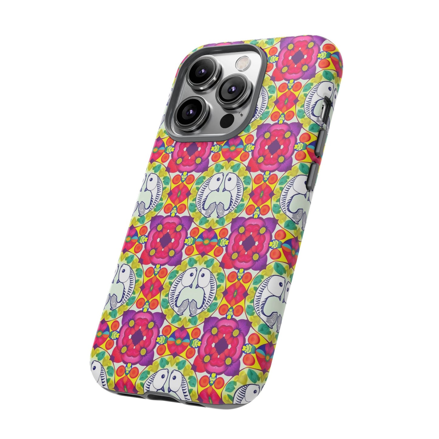 Tough Cases, Pisces, Zodiac v2, Flower Pattern