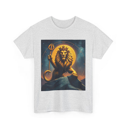 Unisex Heavy Cotton T-Shirt, King of Lion v3, Leo Zodiac Design
