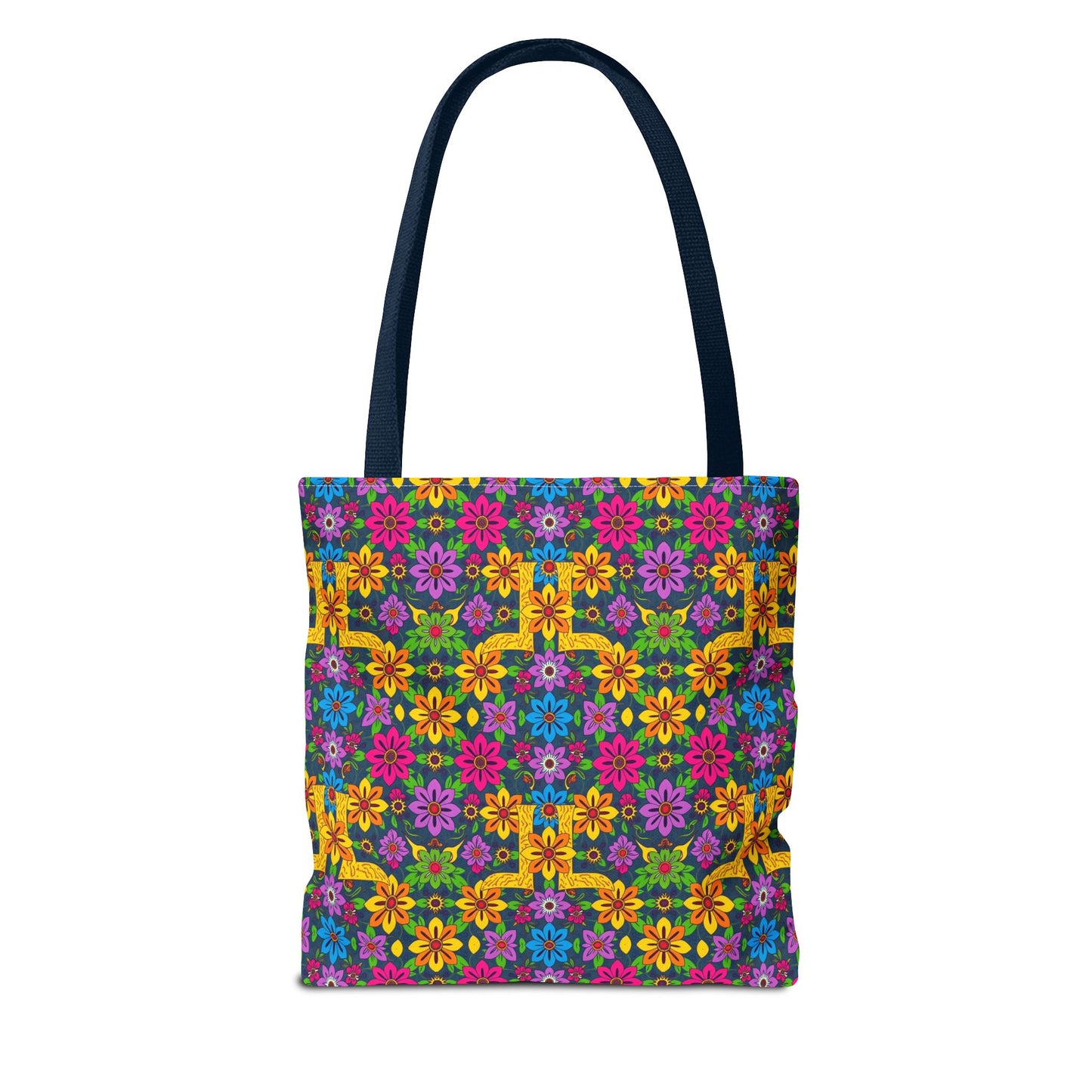 Tote Bag, (AOP), Gemini, Zodiac v2, Flower Pattern