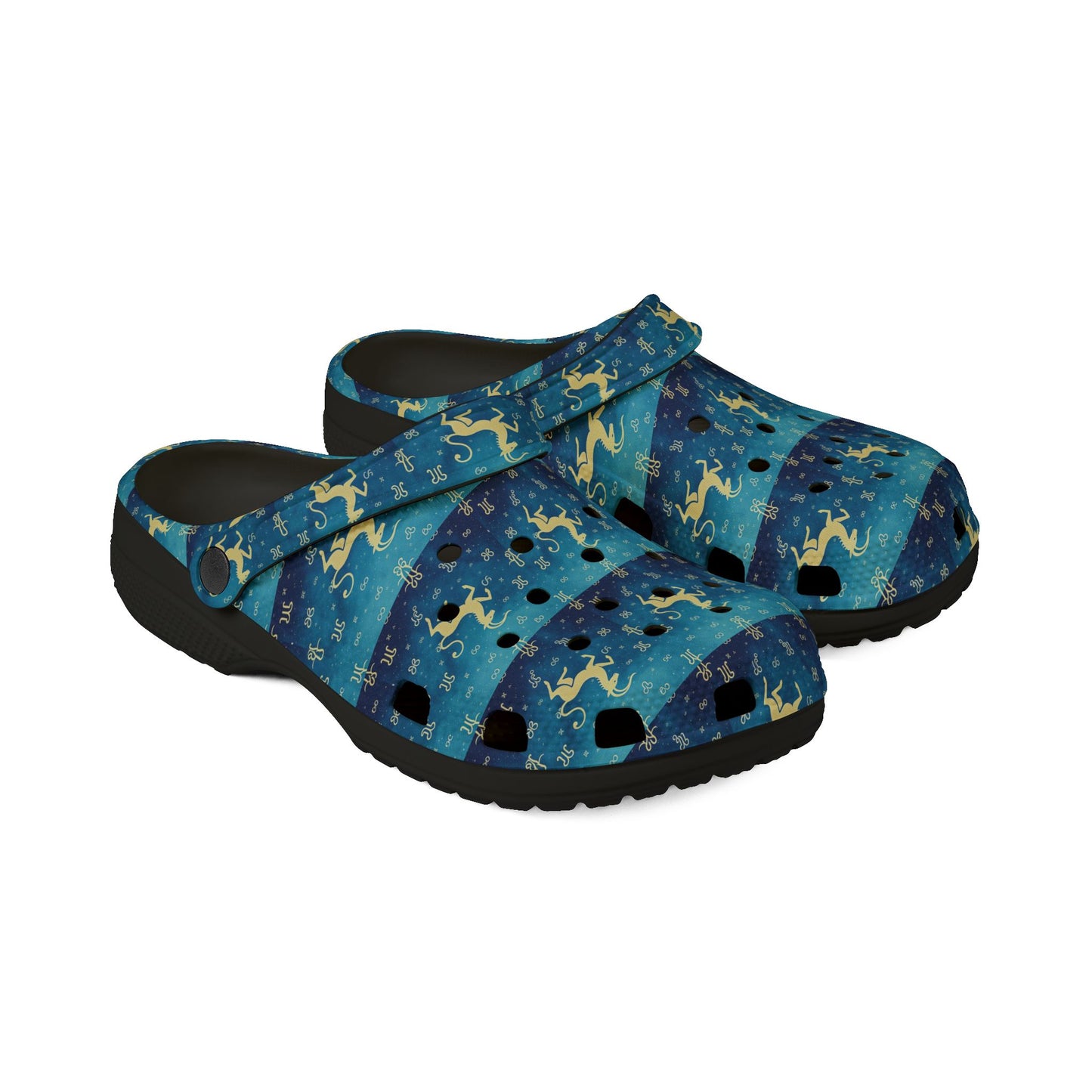 EVA Foam Rubber Shoes, (AOP), Aquarius, Zodiac, Pattern
