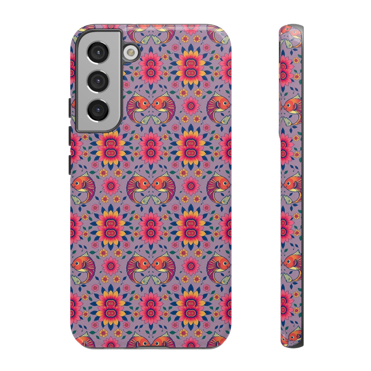 Tough Cases, Pisces, Zodiac v3, Flower Pattern